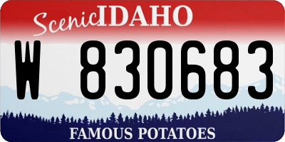 ID license plate W830683