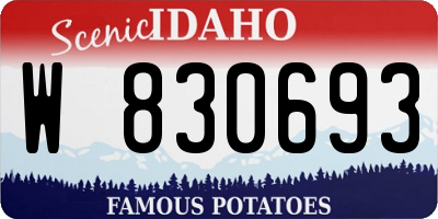 ID license plate W830693