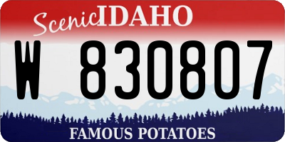 ID license plate W830807
