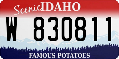 ID license plate W830811