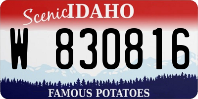 ID license plate W830816