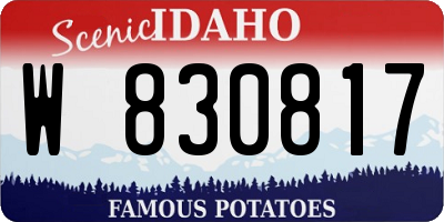 ID license plate W830817