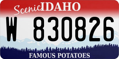 ID license plate W830826