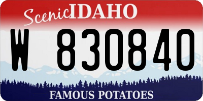 ID license plate W830840
