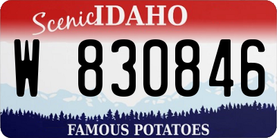 ID license plate W830846