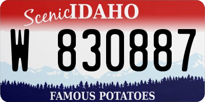ID license plate W830887