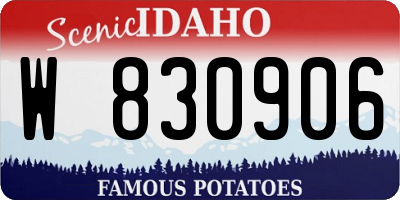 ID license plate W830906