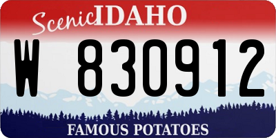 ID license plate W830912
