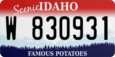 ID license plate W830931