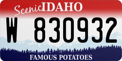 ID license plate W830932