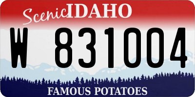 ID license plate W831004