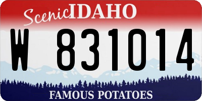 ID license plate W831014