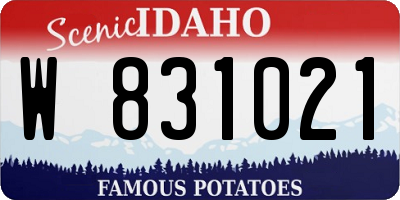 ID license plate W831021