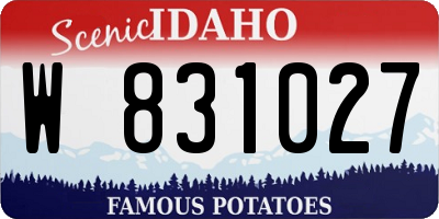 ID license plate W831027