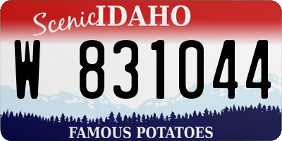 ID license plate W831044