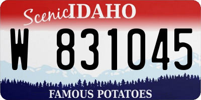 ID license plate W831045