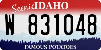 ID license plate W831048