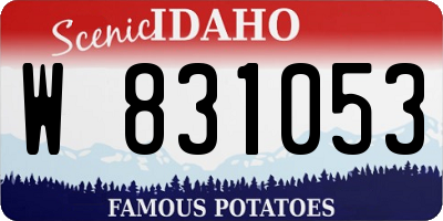 ID license plate W831053