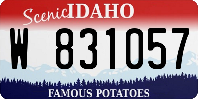 ID license plate W831057