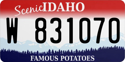 ID license plate W831070