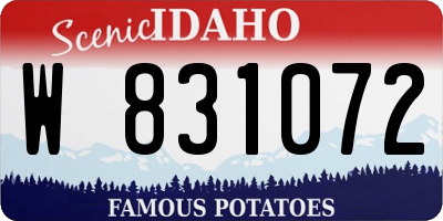 ID license plate W831072
