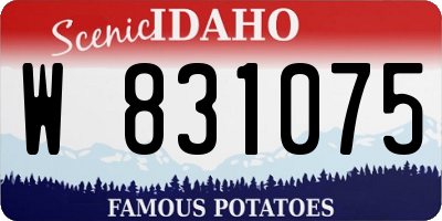 ID license plate W831075