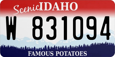 ID license plate W831094
