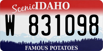 ID license plate W831098
