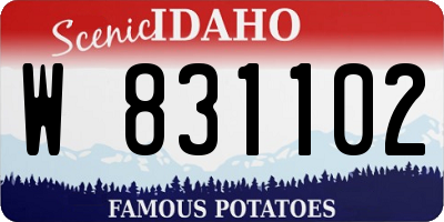 ID license plate W831102