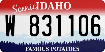 ID license plate W831106