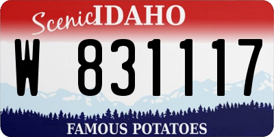 ID license plate W831117