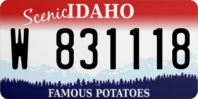 ID license plate W831118