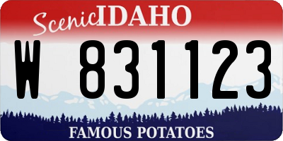ID license plate W831123
