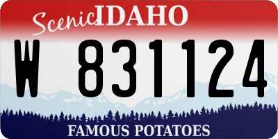 ID license plate W831124