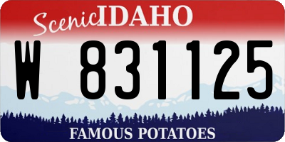 ID license plate W831125