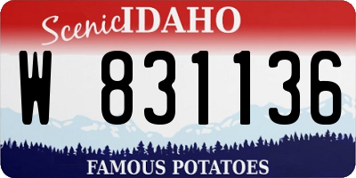 ID license plate W831136