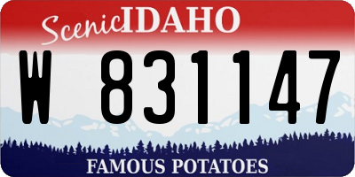 ID license plate W831147
