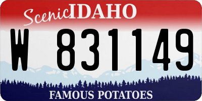 ID license plate W831149