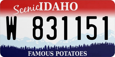 ID license plate W831151