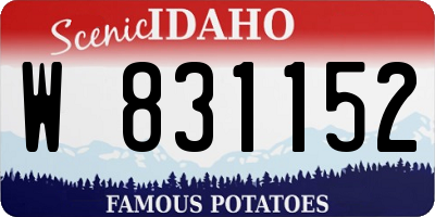 ID license plate W831152