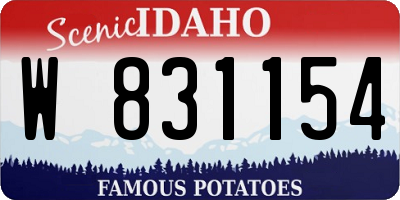 ID license plate W831154