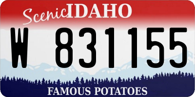 ID license plate W831155