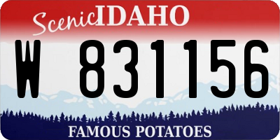ID license plate W831156