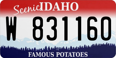 ID license plate W831160