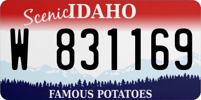 ID license plate W831169