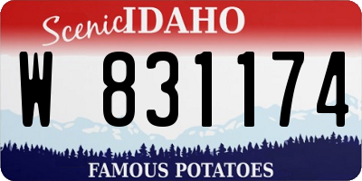 ID license plate W831174