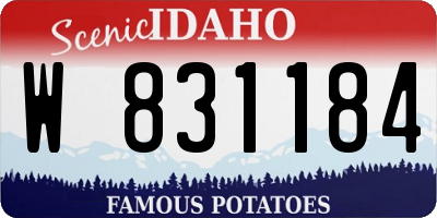 ID license plate W831184