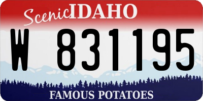 ID license plate W831195
