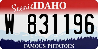 ID license plate W831196