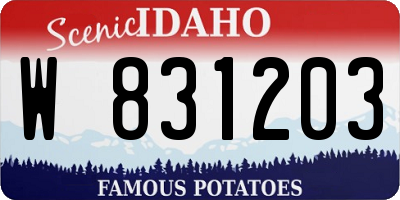 ID license plate W831203